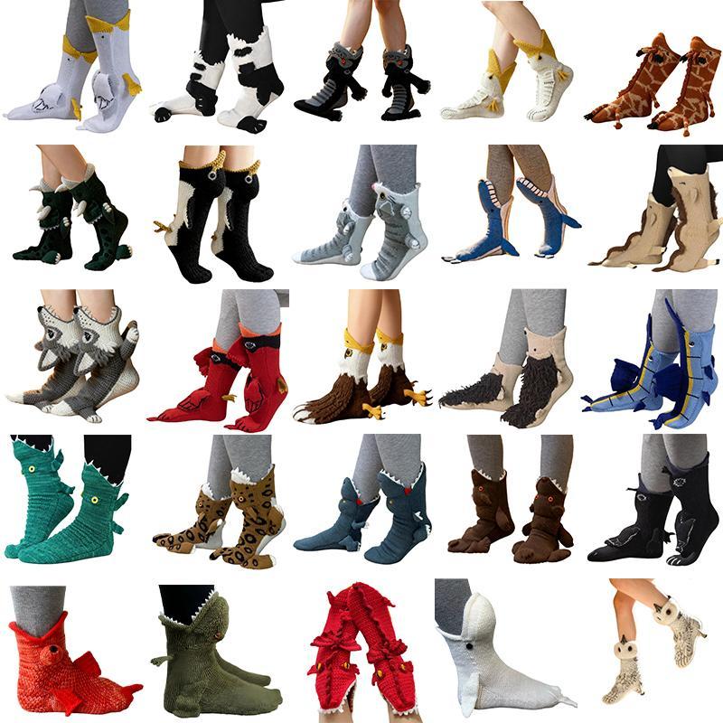 Fun Knit Animal Socks Winter Warm Floor Socks Creative Gift for Friends Unisex Socks Christmas Holiday Gift Womenswear Bridal Ultra Soft Cotton Blend