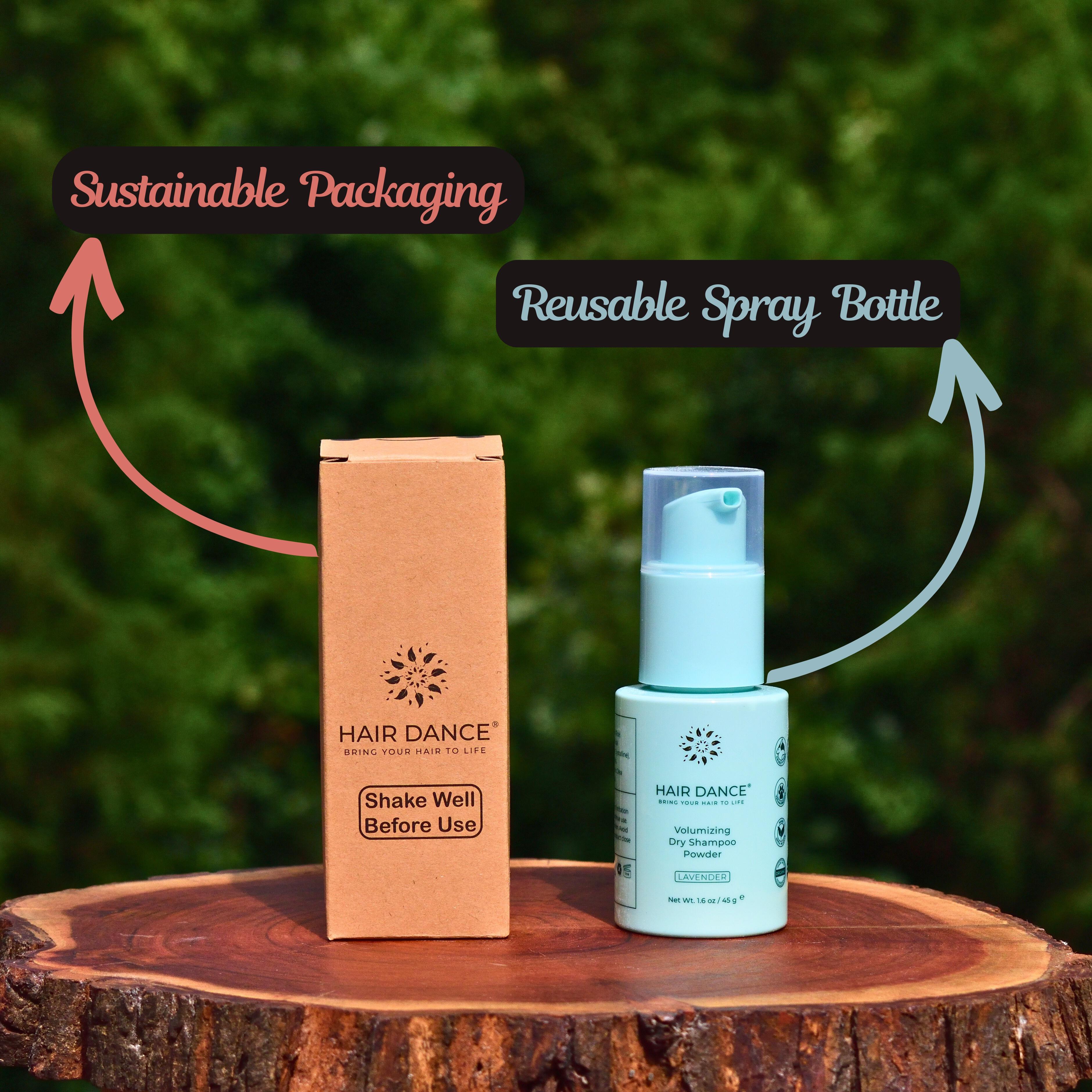 Organic Dry Shampoo Powder - Non-Aerosol, US Made, Benzene-Free, All Hair Types - Lavender Scent - Natural Haircare