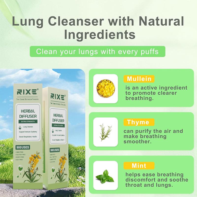 [Five-In-One] Natural Herbal Diffusers – Pure Herbal for Lung Support, Sleep Support, Energy Boost& Relaxation-Mullein & Thyme/Peppermint Extract/Lavender/Dandelion, Suitable for Most People Who Have Discomfort in Their Noses Healthy Therapy Fitness