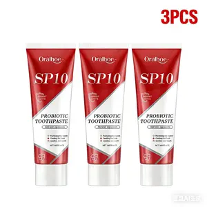 3 Pcs SP10 Probiotic Toothpaste - Ultra Whitening, Brightening, Fresh Breath & Deep Cleaning