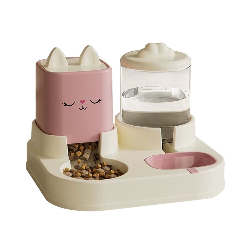 Cat Bowl Dog Bowl Automatic Feeder Cat Food Bowl Cat Food Bowl Double Bowl Drinking Bowl Integrated