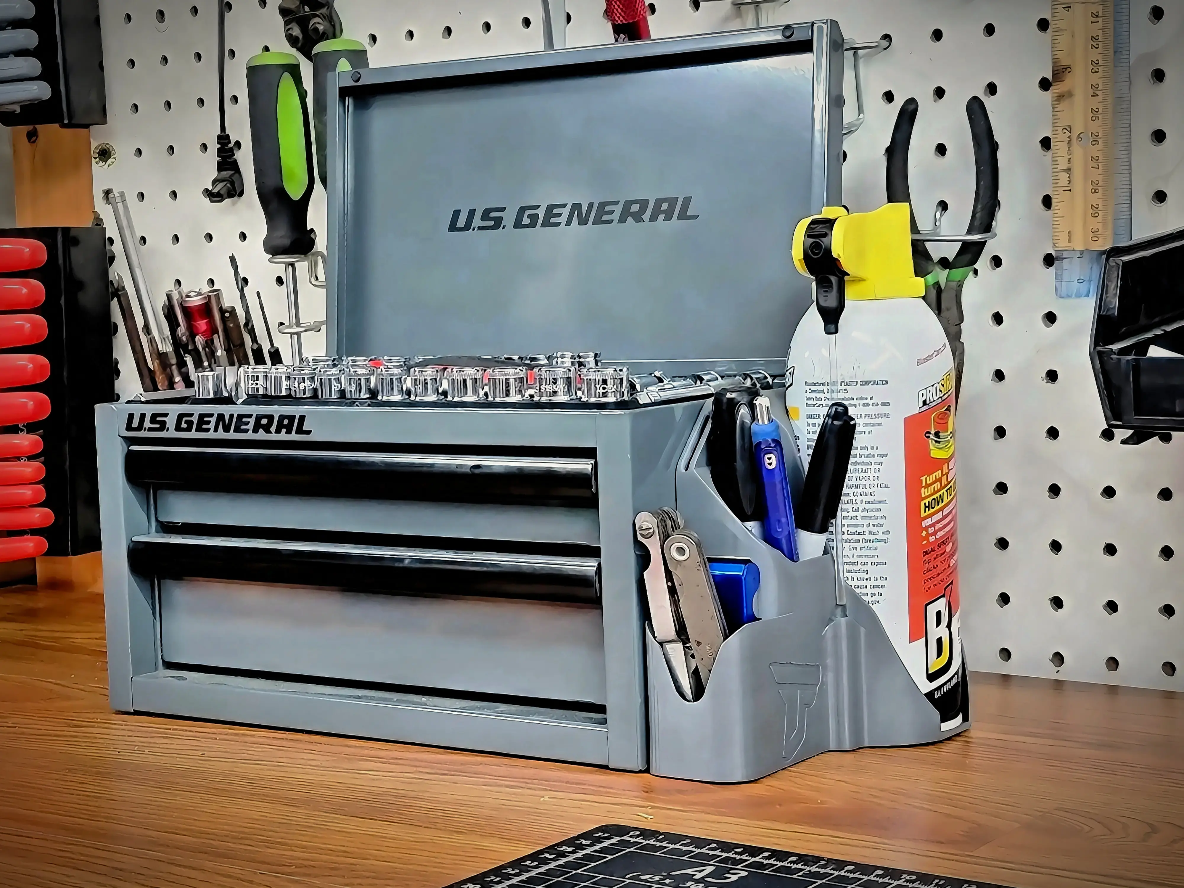 TorkLabs SideLoaded Catch-All Magnetic Upgrade for Mini Toolboxes US General Harbor Freight Style Organizational Storage