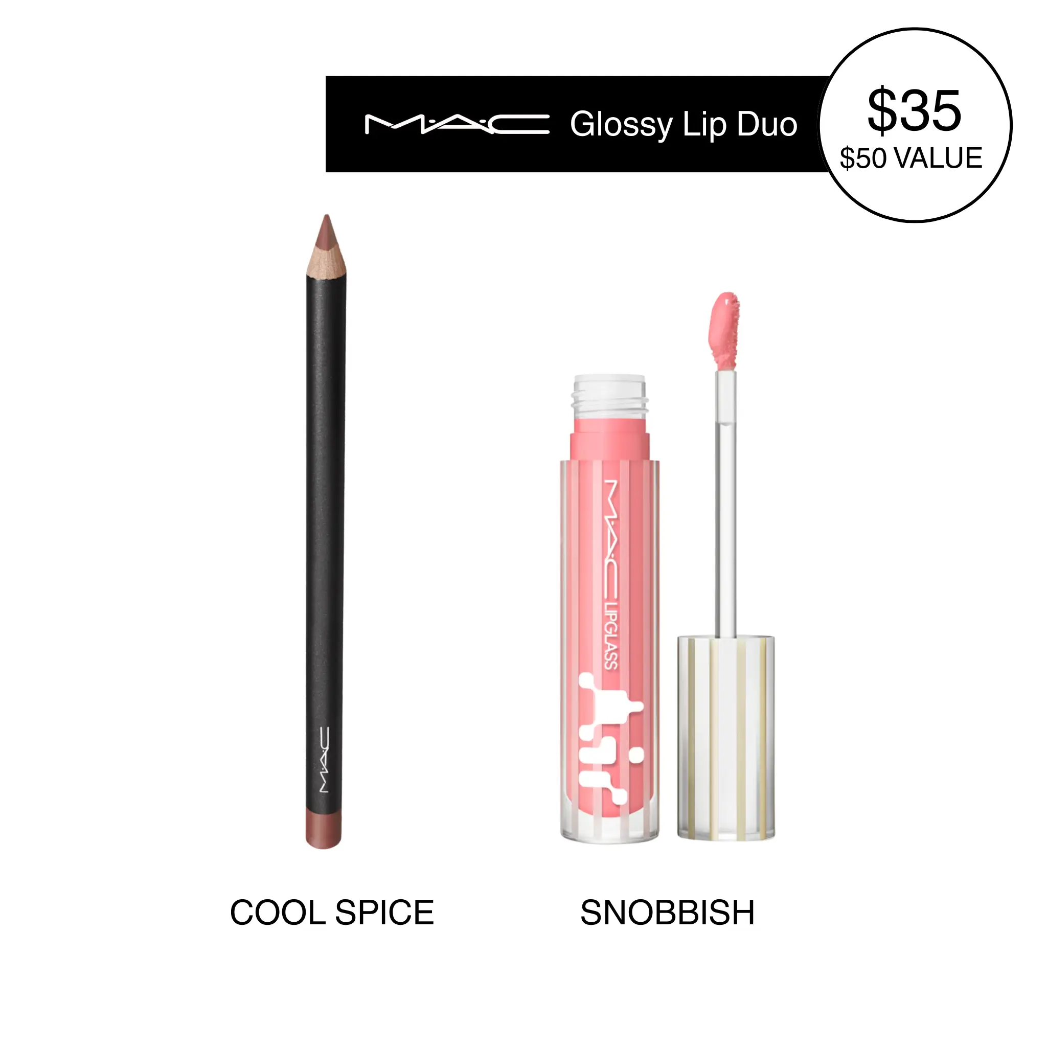 MAC Glossy Lip Duo - Lip Pencil + Lipglass Air