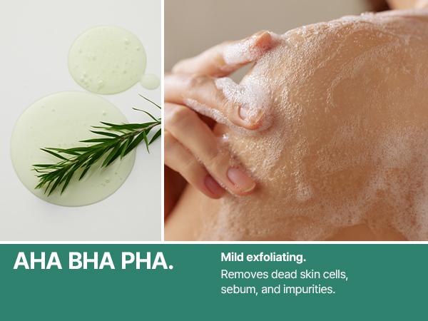 AHA BHA PHA 30 Days Miracle Acne Clear Body Cleanser 13.5oz - Body Odor Control & Back Acne Treatment - Gentle Exfoliating Body Wash - Korean Skincare