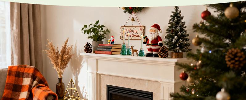 Christmas Taper Candle Holders: 3 Pcs Glass Christmas Tree Candlestick Holders with 9.8oz/ 280g Green Chunky Glitter Xmas Decorations Holiday DIY Gifts