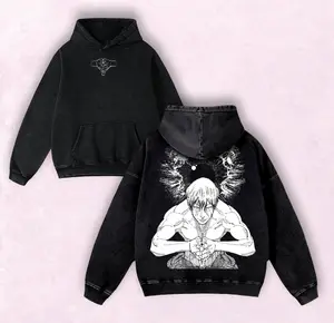 Naoya Zenin Jujutsu Kaisen Cursed Technique Portrait Graphic Washed Oversized T Shirt Streetwear Premium Cotton Menswear