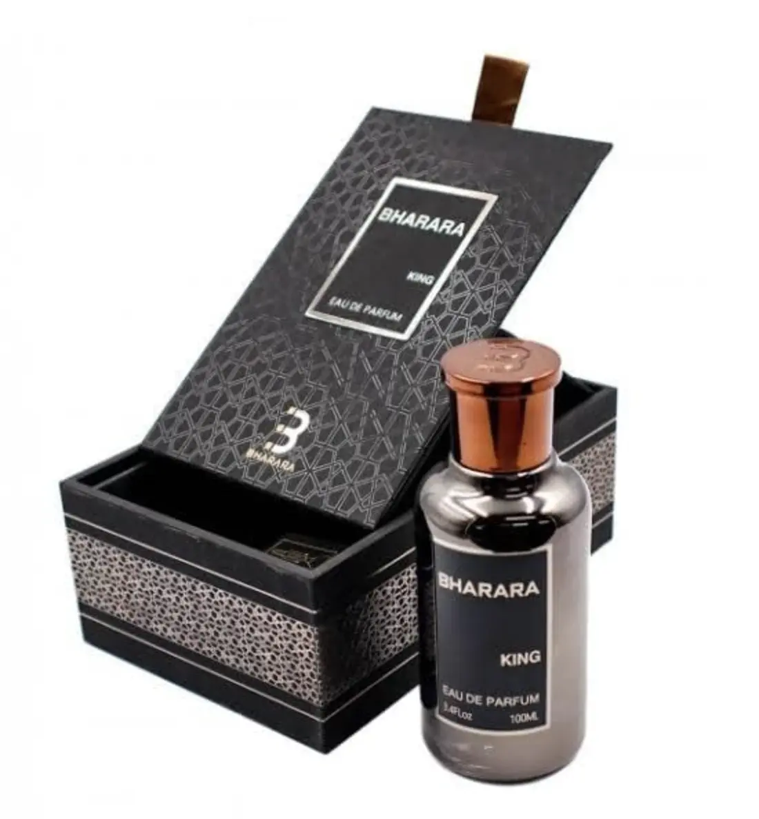 Men's Bharara King Fragrance - Fruity Eau de Parfum Spray, Single Item, 3.4 Oz/100ml
