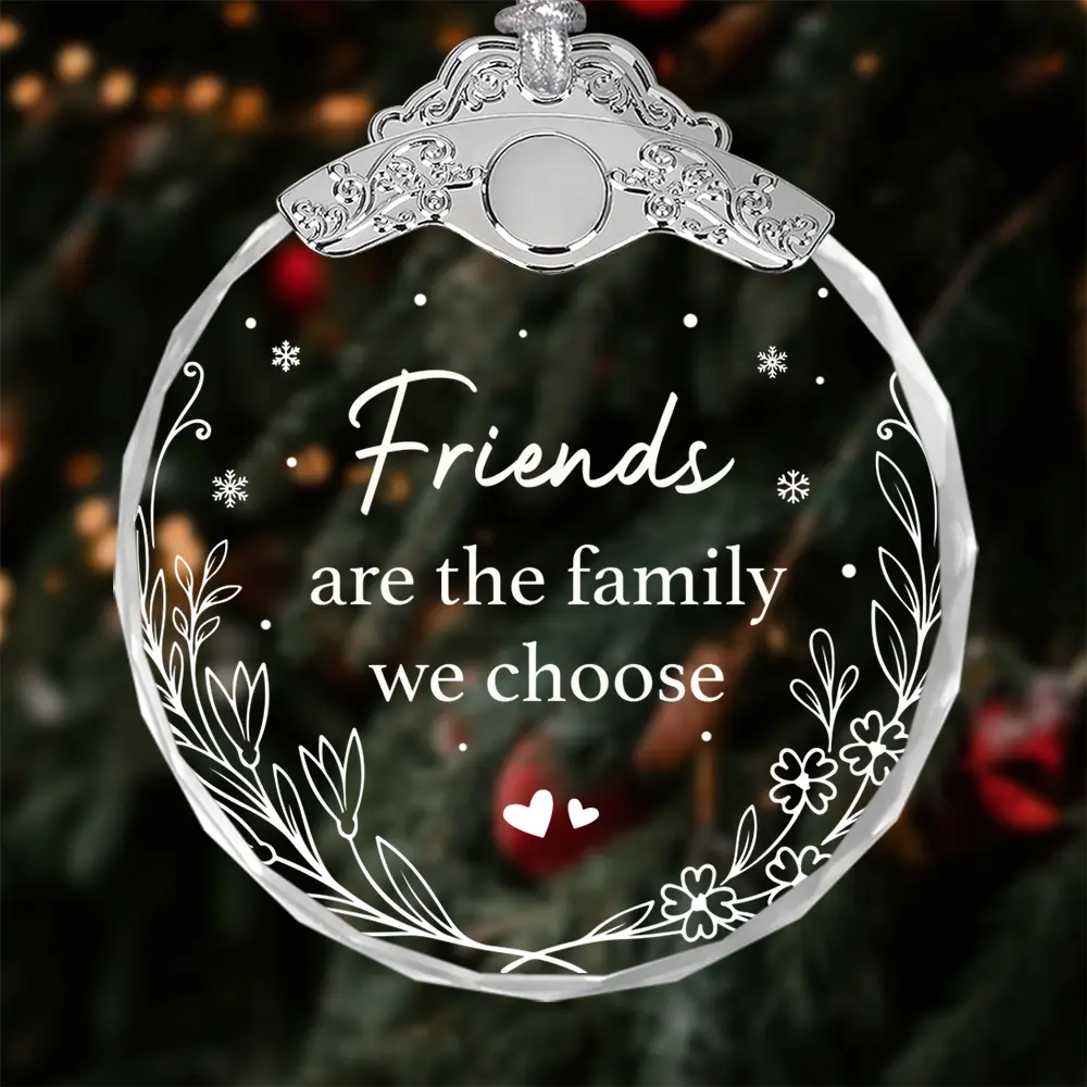 Glass Best Friend Ornament - Meaningful Friendship Keepsake & Christmas Tree Decoration - Perfect for Friends, Best Friends, Sisters, Coworkers & Loved Ones - Christmas Holiday Gift