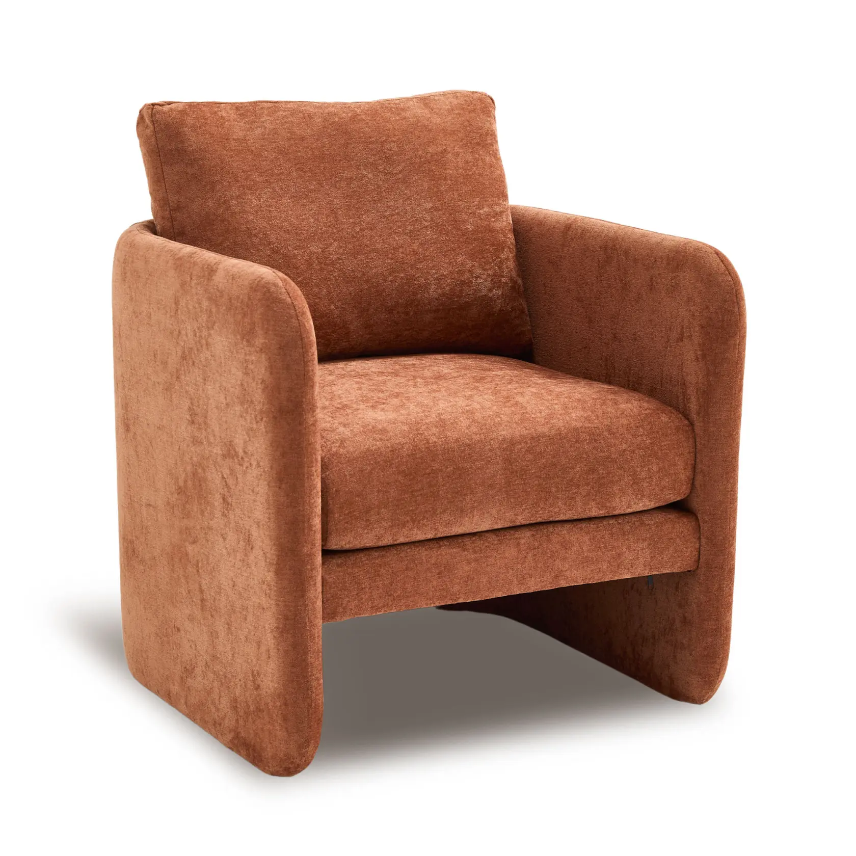 Chenille Orange Brown