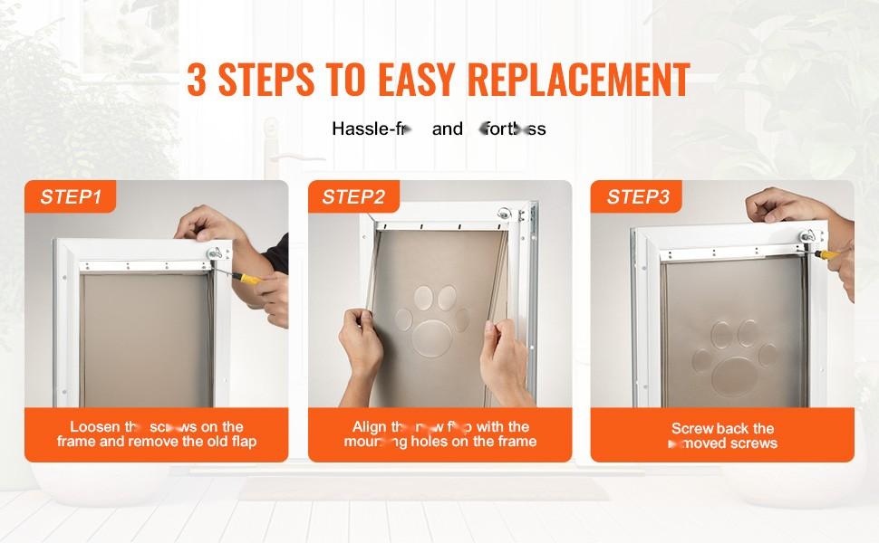 Pet Door Replacement Flap 13.63" X 23.62" Compatible With Pet Doors, Weatherproof Durable Vinyl, Easy Installation, Fits Most Standard Sized Pet Door Openings, Seals Drafts, Keeps Pets Comfortable and Safe Pet Door Replacement Flap 13.63" X 23.62" Compatible With Pet Doors, Weatherproof Durable Vinyl, Easy Installation, Fits Most Standard Sized Pet Door Openings, Seals Drafts, Keeps Pets Comfortable and Safe