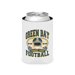 Green Bay Football Helmet Can Cooler | Team Logo Koozie