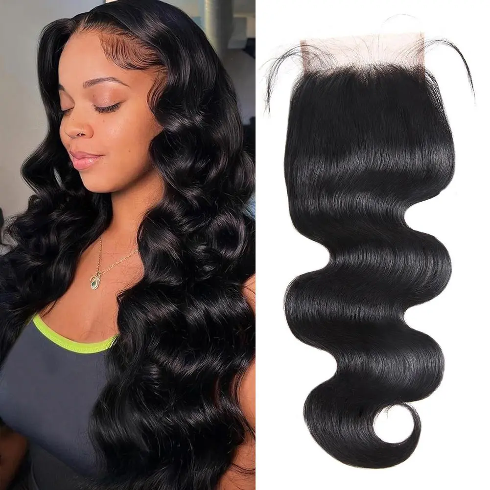 2x6 4x4 Body Wave Lace Closure Straight Hair 4x4 Lace Closure 12-20inch Deeping Parting 2x6 Closure Sew In