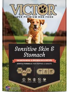 VICTOR- Sensitive Skin and Stomach, Salmon Meal and Brown Rice Recipe, Dry Dog Food, 5-lb