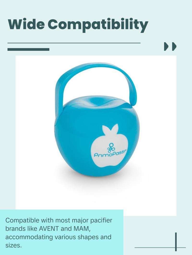 Primo Passi Pacifier Case, BPA Free Pacifier Holder Case, Container Box for Baby Binky, Blue