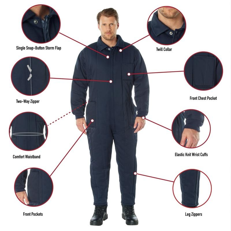 ROHTCO Men's Insulated Coveralls - Lightweight and Durable Workwear with Multiple Pockets - Clothing, Menswear