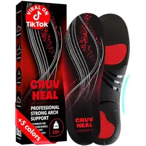 Plantar Fasciitis High Arch Support Insoles Men Women - Orthotic Shoe Inserts - Boot Work Shoe Insole