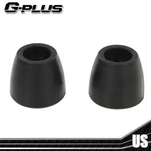 New Fit For Cargo Trailer Truck Tapered Cone Door Stop Buffer Rubbers Black 2pcs