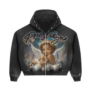 Prestige Angel Hoodie Black Blue