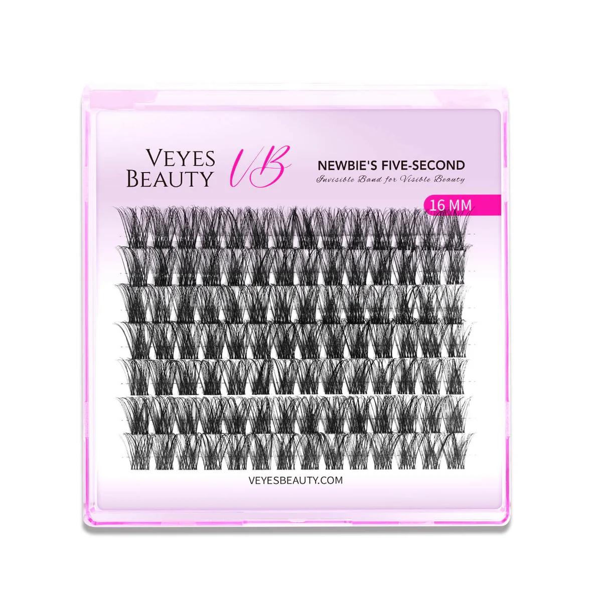 Veyesbeauty Dreamy 10mm-18mm Cluster Lash Single Length Refill & Replacement OptionFor Mixed Length Invisible Band Lashes Eyelashes Newbie's Five-Second Volume Wispy Soft Comfortable Mini Tray Makeup Cosmetic for Self Application at Home