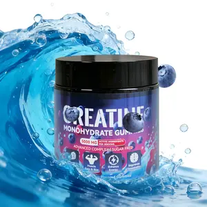 Blueberry Flavor Monohydrate Gummies 5000mg | Muscle Support & Energy Boost | Fitness Dietary Supplement