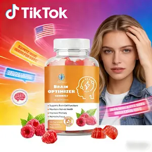 Brain Booster Gummies | Memory, Focus & Attention Support | Cognitive Supplement with Magnesium, Omega 3, Ashwagandha, Lion's Mane & Bacopa | Non-GMO Raspberry, 90 Count