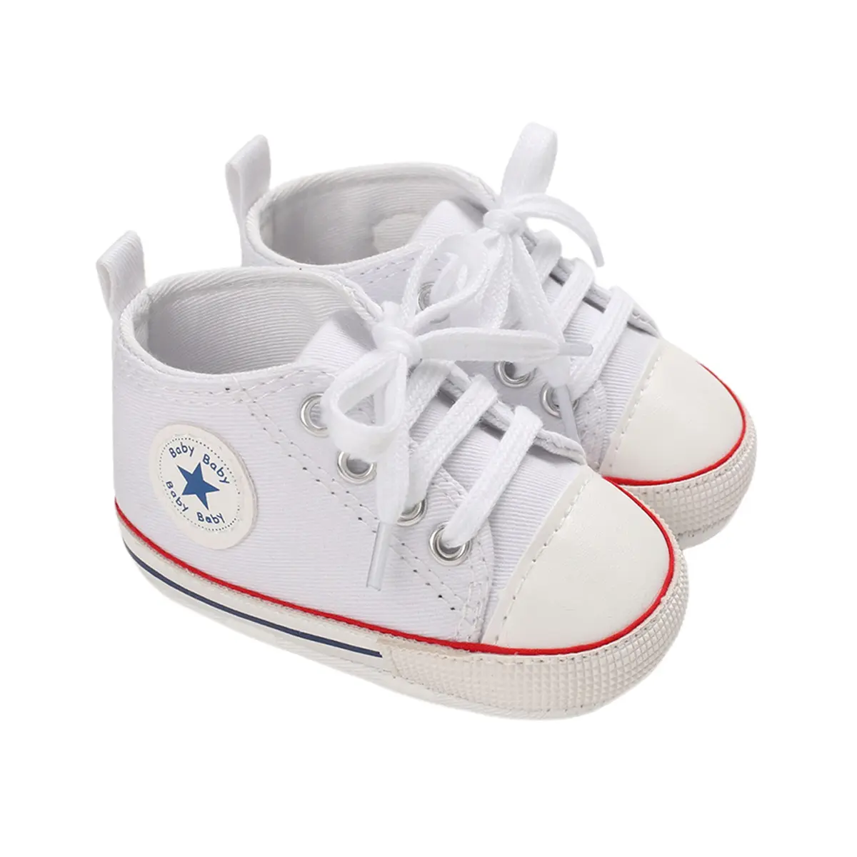 Meihuida Girls Boys Patchwork Canvas Shoes, Anti-Slip Soft Sole Flat Sneakers for First Walkers