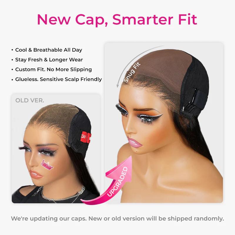 ISEE M-Cap Wear Go Kinky Straight Glueless Wig 9x6 Pre Bleached Tiny Knots Yaki Straight HD Lace Wig Xmas Gift for Girlfriend/Wife/Family #SpringStatements