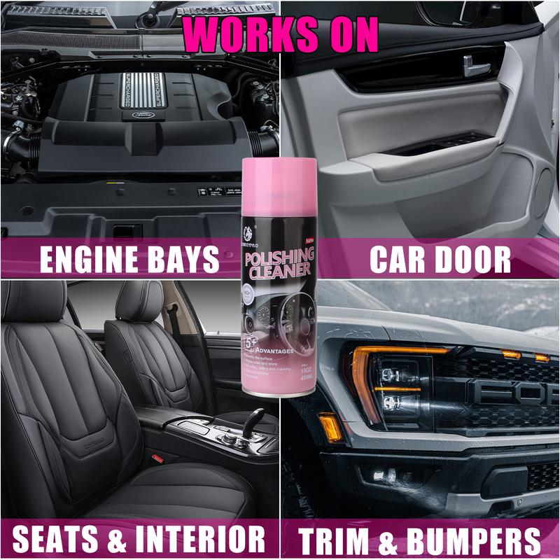 Donkeypro Car Interior Detailer & Restorer – Protects & Polishes Leather, Plastic, Rubber – User-Friendly Trim Restorer with UV Protection – Safe Auto Detailing Supplies – 15 Oz Kit