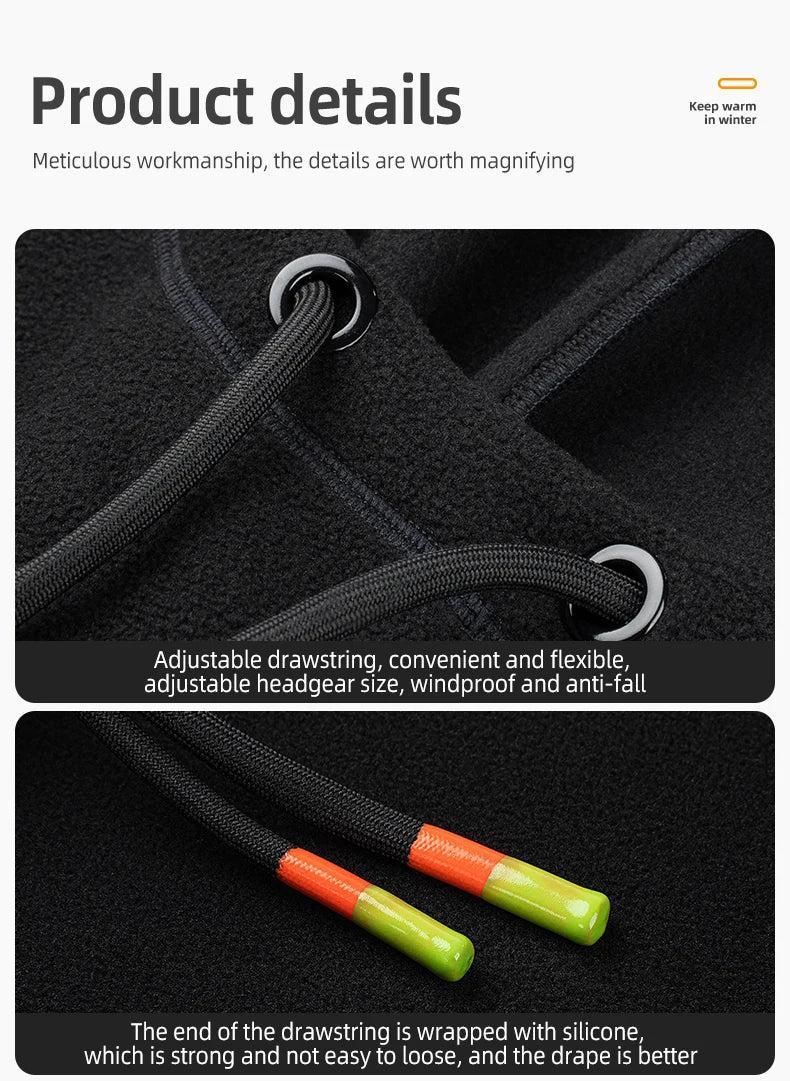 ROCKBROS Ski Balaclava Thermal Fleece for Men - Heavy 100% Polyester Windproof & Breathable Full Coverage Helmet Compatible Winter Gear