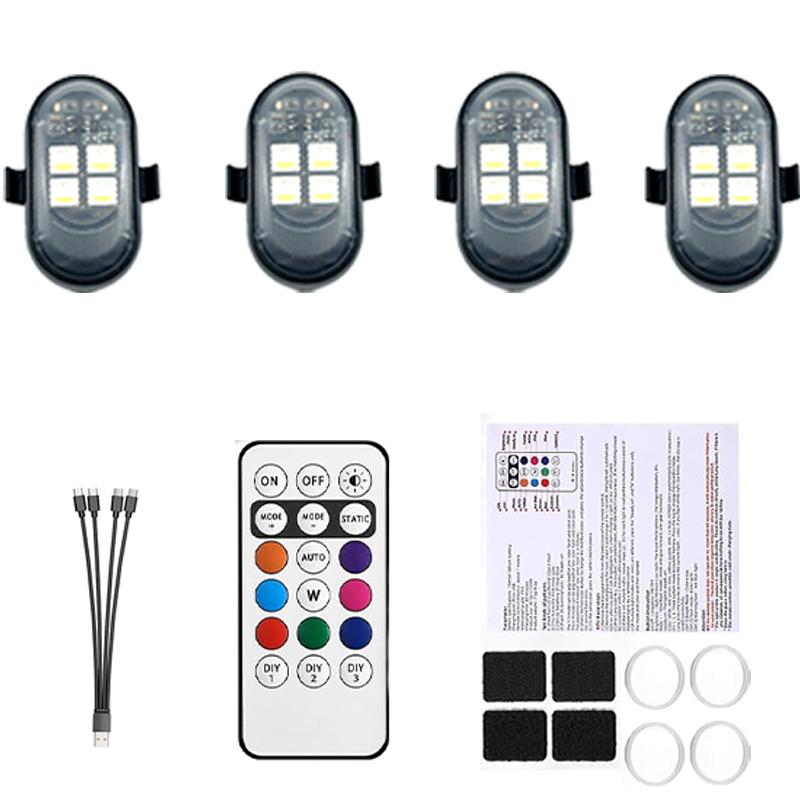 [2026 Upgraded] ] Multi-Color USB Rechargeable LED Ambient Lights for Car Interior, Stylish Auto Decoration and Night Lighting