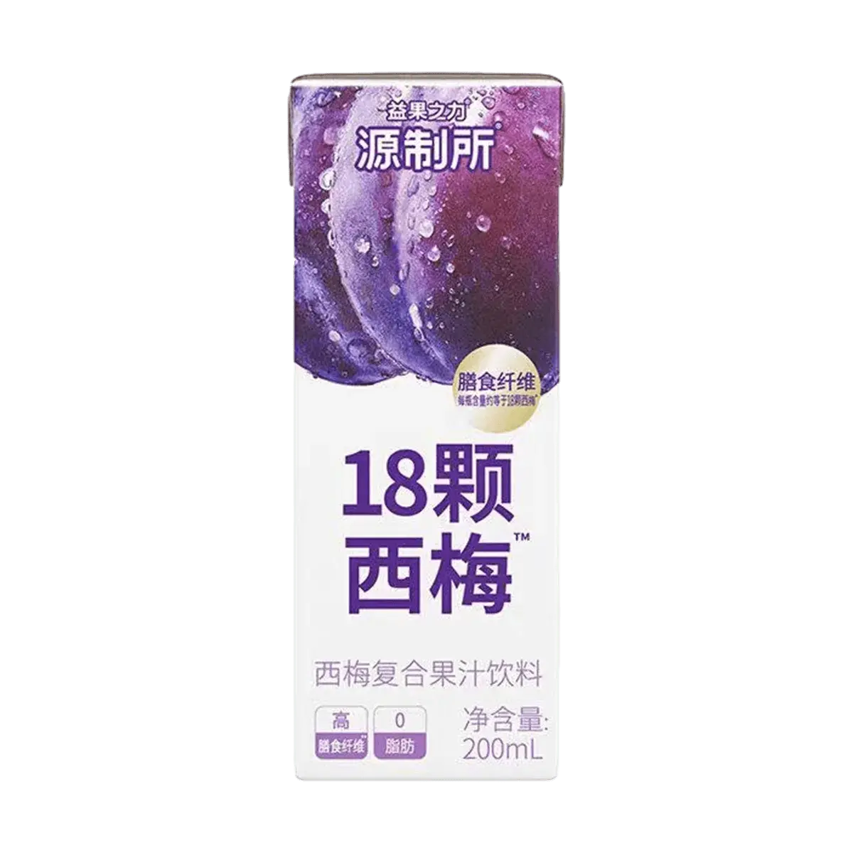 YUAN ZHI SUO Plum Juice Drink 200ml - Rich in Dietary Fiber, Great for Digestion, Post-Meal Relief