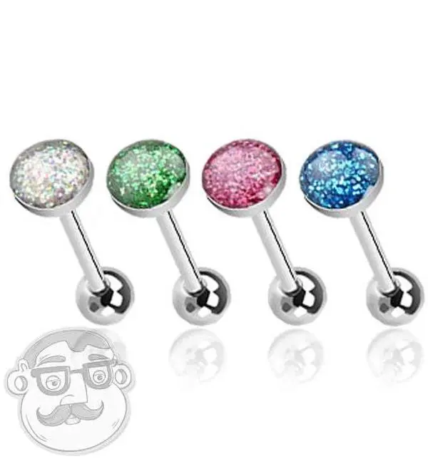 Glitter Dome Tongue Ring Glitter Dome Tongue Ring