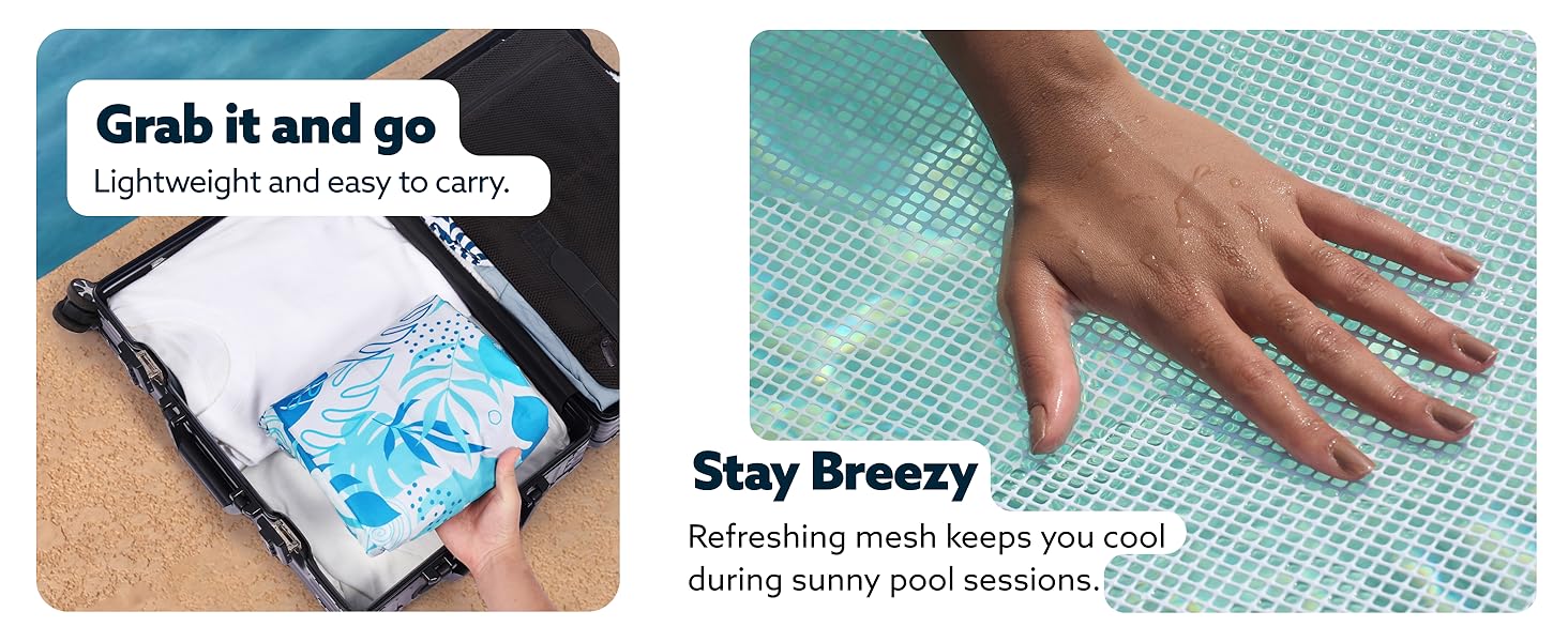 2 Packs Hammock Pool Floats Adults, 4-in-1 Multi-Purpose Inflatable Pool Floats PVC Water Hammock Lounge Floaties / Electric Air Pump Dealsforyoudays