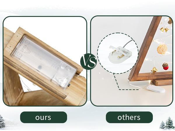 3 Pcs Lighted Christmas Tabletop Decorations, Wooden Tabletop Christmas Trees, Rustic Farmhouse Decor for Home, Table Fireplace Mantle Shelf Decor, Thanksgiving Christmas Gift