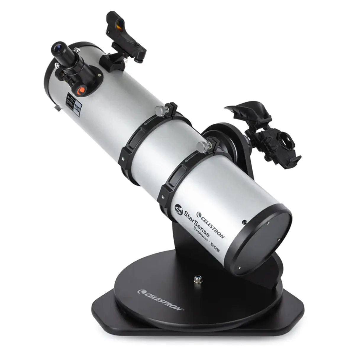 Celestron StarSense Explorer 130mm f/5 Optics Tabletop Dobsonian Telescope - App Interface, iOS & Android Compatible, Smartphone-Enabled, Sky Tracking, High Detail View, Teflon Bearings