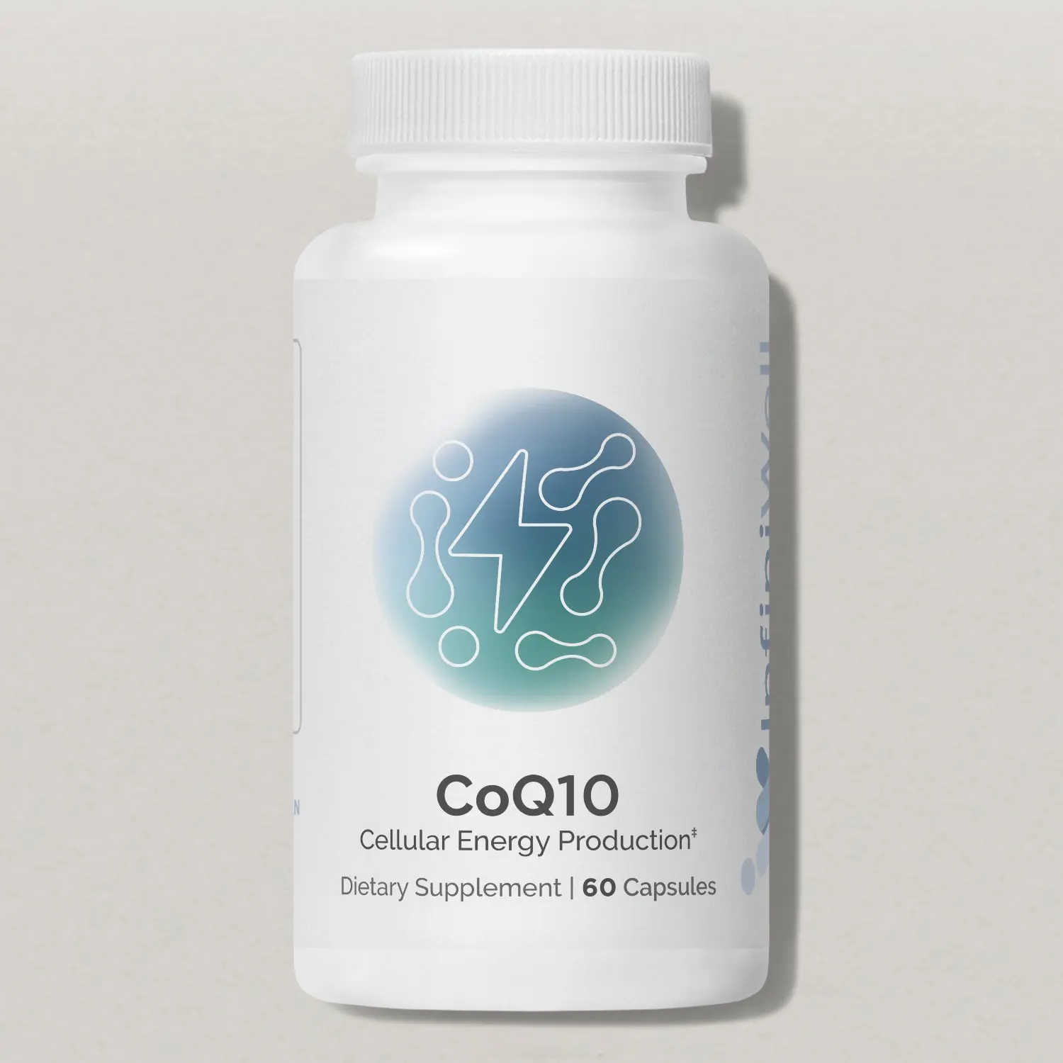 InfiniWell CoQ10 Supplement with MicroActive Coenzyme Q10, 24-Hour Sustained Release Antioxidant for Heart, Brain & Cellular Energy Support, Gluten-Free, 60 Capsules