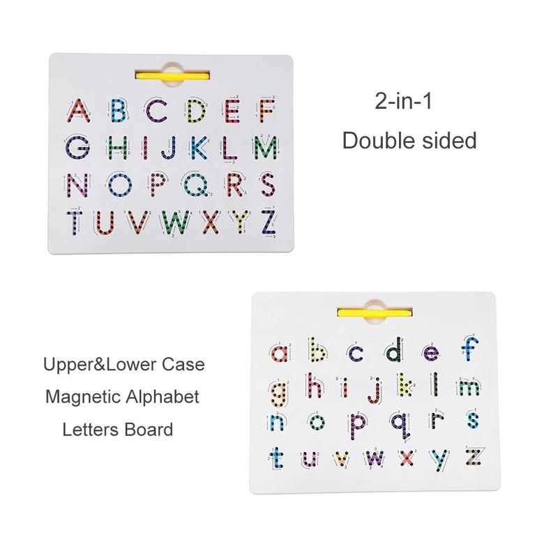 2-in-1 Double-Sided Magnetic Letter Tracing Board – Montessori ABC Learning board for Toddlers, Alphabet Writing Practice Board with Uppercase & Lowercase Letters, Educational Preschool Sensory Travel Toy for Kids Ages 3-5 2-in-1 Double-Sided Magnetic Letter Tracing Board – Montessori ABC Learning board for Toddlers, Alphabet Writing Practice Board with Uppercase & Lowercase Letters, Educational Preschool Sensory Travel Toy for Kids Ages 3-5
