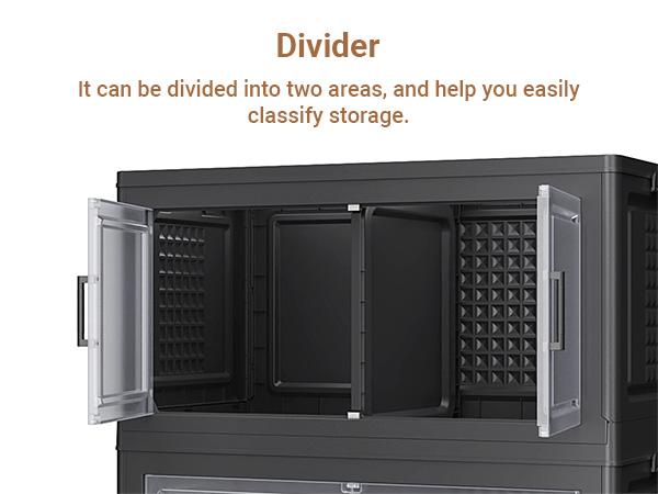 Broview V40 464Qt/600Qt/800Qt Large Stackable Storage Bins with Lid & Wheels, Extra Large Stackable Storage Bins with Dividers,19"D Closet Organizers and Storage Cabinet Shelves Collapsible Box for Home Kitchen