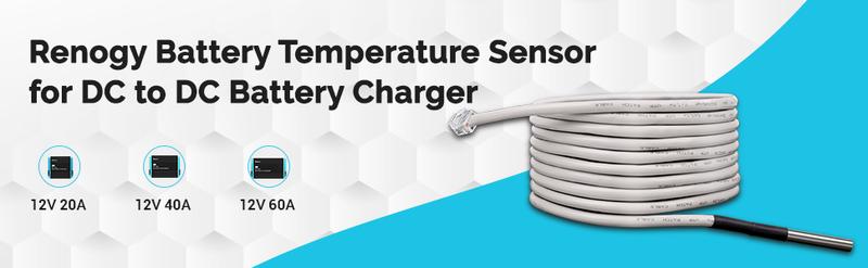 Renogy Battery Temperature Sensor for 12V 20A/40A/60A DC to DC on-board Battery Charger