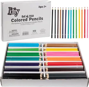 Idiy Bulk Colored Pencils (Pre-sorted 350 ct, 14 each of 20 colors) - ASTM Tested, For Kids, Teachers, Art Classrooms, School Supplies, Restaurants, Artist Craft Projects, Gifts &Class Packs