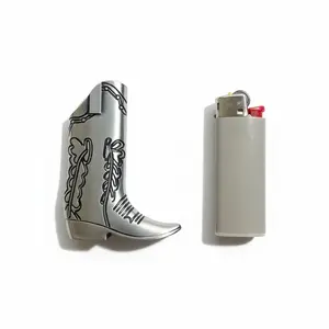 Cowboy Boots Lighter Case Vintage Metal Western Shoes Candle Lighters