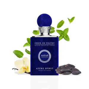 ANFAR LONDON Azure Spirit Pour Homme Extrait de Parfum 3.4oz 100ml Mint Green Apple Lemon Tonka Bean Fragrance for Men