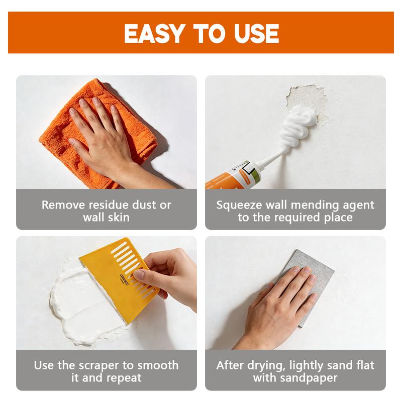 Drywall Patch Repair Kit 250g Wall Mending Agent Multi-functional Quick-drying Paste Adhesive Heavy Duty Concrete Sealant Waterproof Self-adhesive Drywall Patch Repair Kit 250g Wall Mending Agent Multi-functional Quick-drying Paste Adhesive Heavy Duty Concrete Sealant Waterproof Self-adhesive