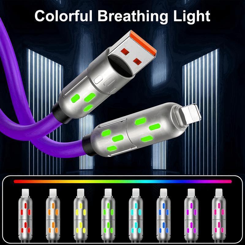 240W Ultra-Fast Charging Cable - High-Speed USB Charger for iPhone 15/16, iPad Pro, Samsung & More - Travel-Friendly, Compact Design, Multi-Charging Solution