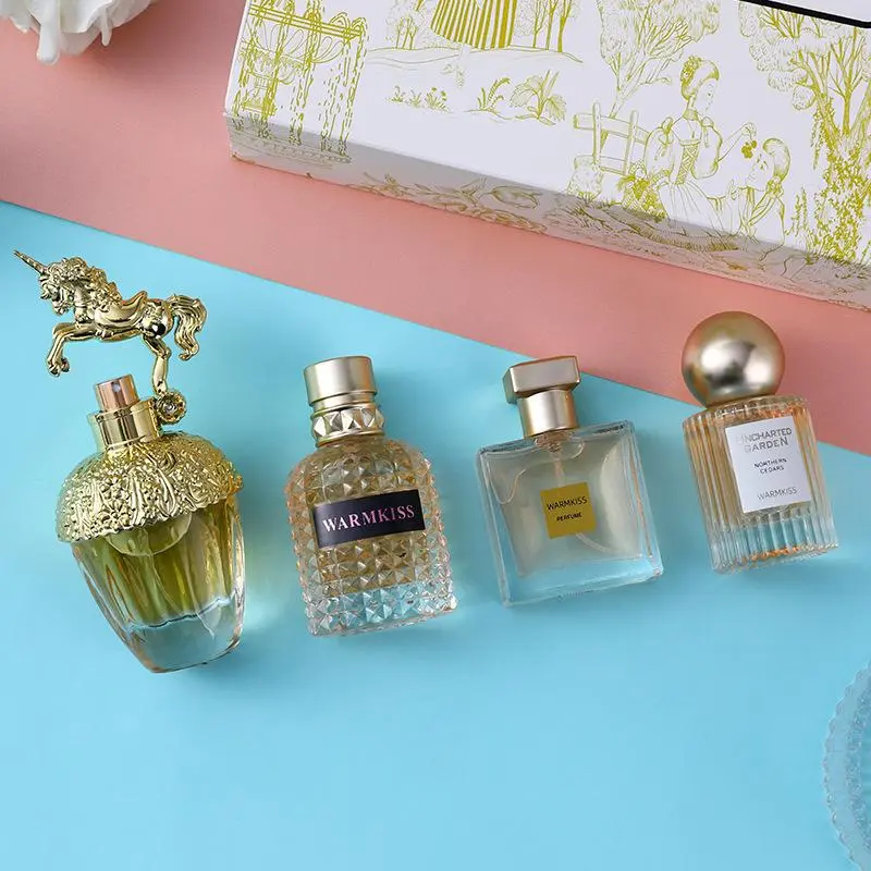 WARMKISS Luxury Women's EDP Perfume Set - 4 Unique Scents (Including Citrus), Long-Lasting Fragrance Ensemble Set, Ideal Present for Valentine's Day, Mother's Day