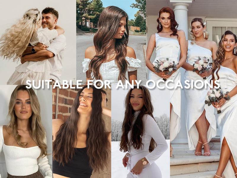 WENNALIFE Invisi Edge Clip in Hair Extensions Seamless Invisible Natural Straight Real Human Hair Chocolate Brown to Caramel Blonde