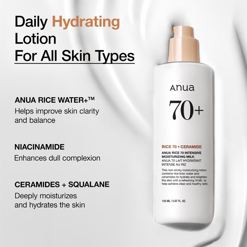[Anua Official Shop] Korean Rice Glass Skin 4-Step Routine | Moisturizing Rice Enzyme Cleanser, Lightweight Milky Toner, Brightening Serum & Milk Moisturizer – Korean Skincare for Hydrating & Radiant Skin