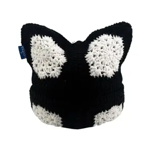 Arkyve Snowflake Crochet Cat Hat
