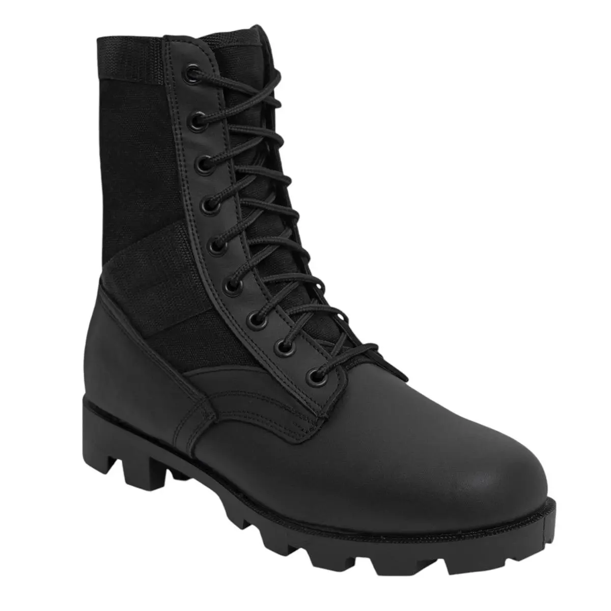 ROTHCO Men's Classic Jungle Boots, 8-Inch Steel Toe Canvas and Leather Lace-Up Tactical Footwear with Panama Rubber Sole