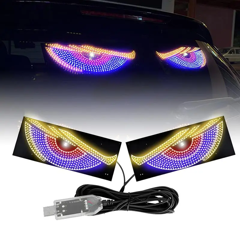 Car LED Devil Eye Decorative Light,1 Count Car Rear Tail Light, Car Decorative Light,Universal Car Exterior Decoration Accessories,Father's Day Gifts